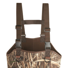 Guide Gear men's hunting chest waders fleece-backed pocket keeps hands warm.