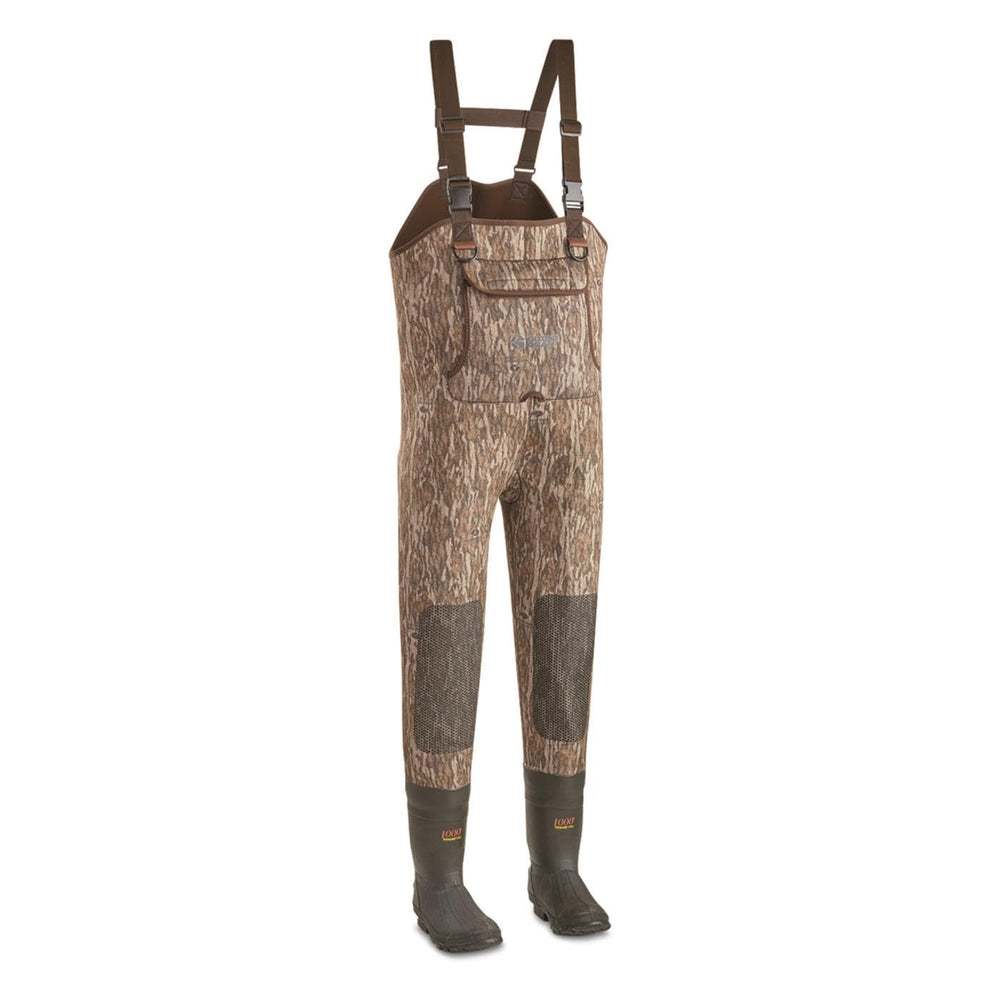 Guide Gear men's hunting chest waders with boots, insulated, front view for cold-water hunts