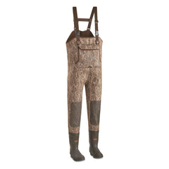 Guide Gear men's hunting chest waders with boots, insulated, front view for cold-water hunts