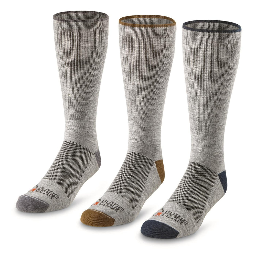 Guide Gear merino socks with arch support and cushioned heel and toe