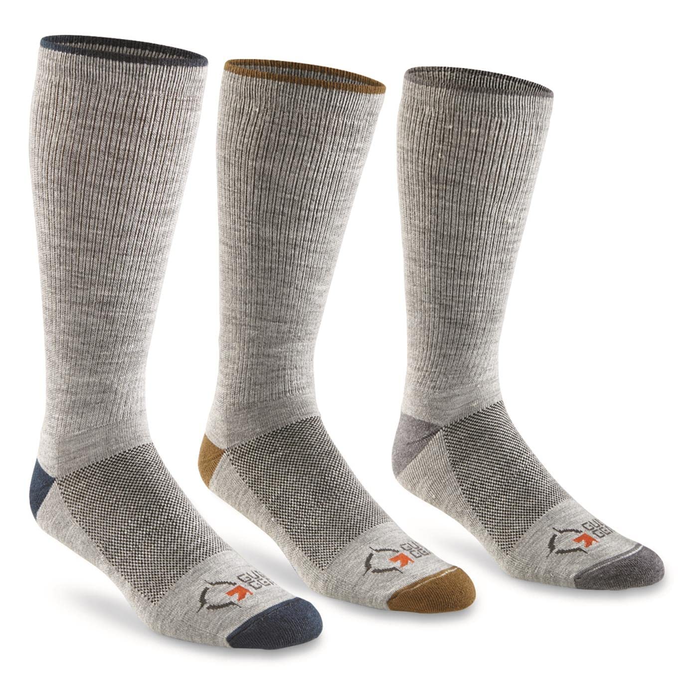 Guide Gear Merino boot socks in gray heather with soft knit for all-day comfort