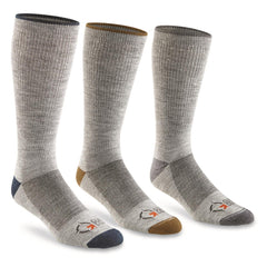Guide Gear Merino boot socks in gray heather with soft knit for all-day comfort