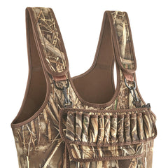 Neoprene chest waders with abrasion coating for durable, season-long use