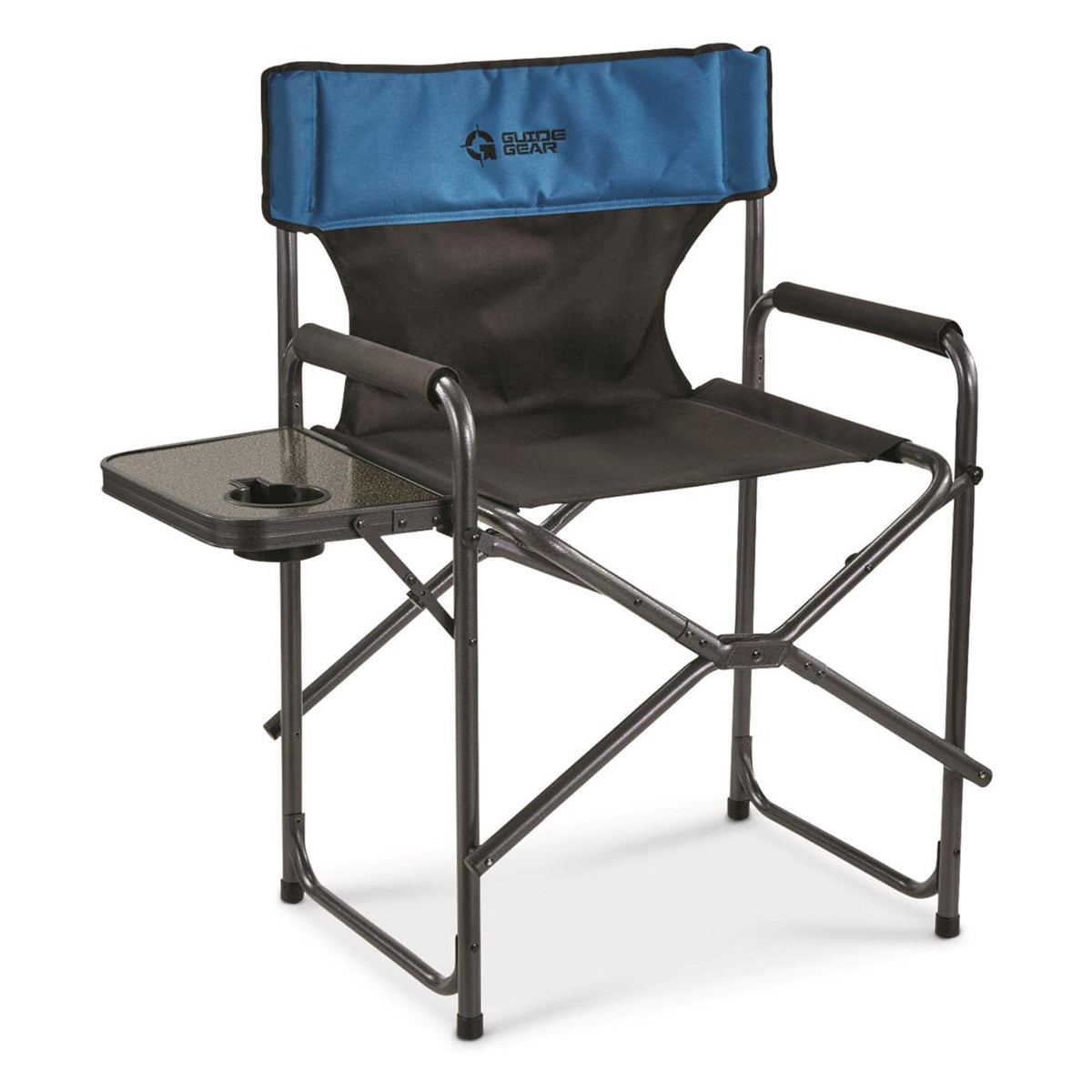 Guide Gear oversized tall director's chair in blue offers extra seating width for comfortable outdoor lounging