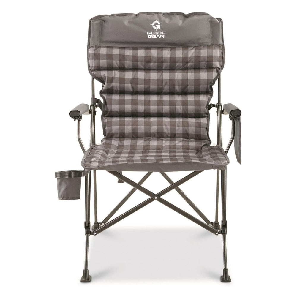 Guide Gear Oversized XL Comfort Chair side view, padded seating for lounge-ready relaxation