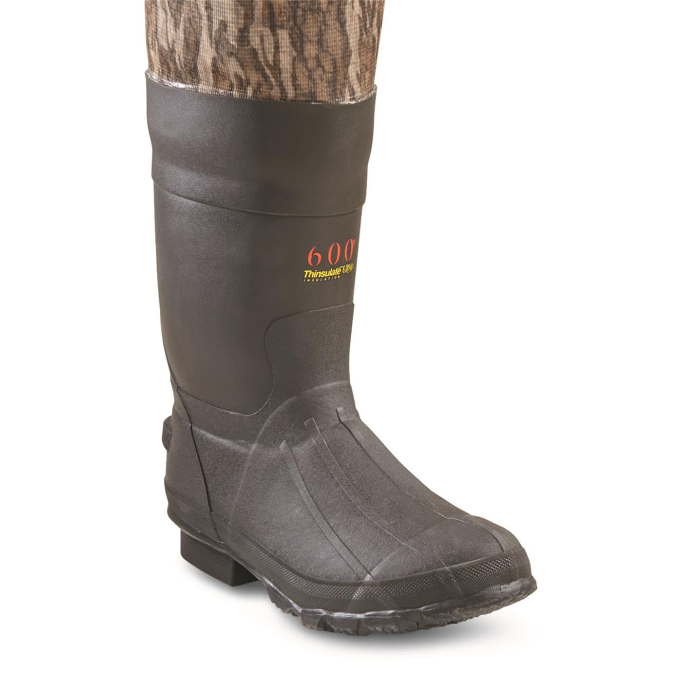 Guide Gear wader pocket and belt area, convenient for tools and gear