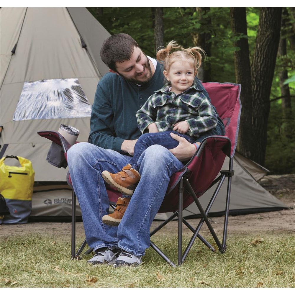 Guide Gear portable folding camping chair folds flat for quick setup and transport.