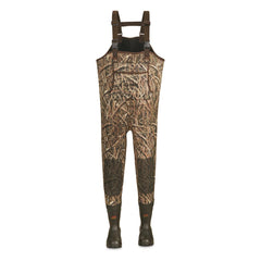 Guide Gear insulated chest waders side view with adjustable straps for secure fit