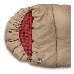Guide Gear sleeping bag attached hood seals warmth during cold nights.