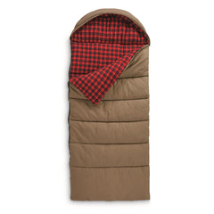Guide Gear sleeping bag with cotton duck canvas shell for rugged winter camping.