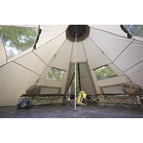 Guide Gear camping teepee accommodates up to eight people for family trips.