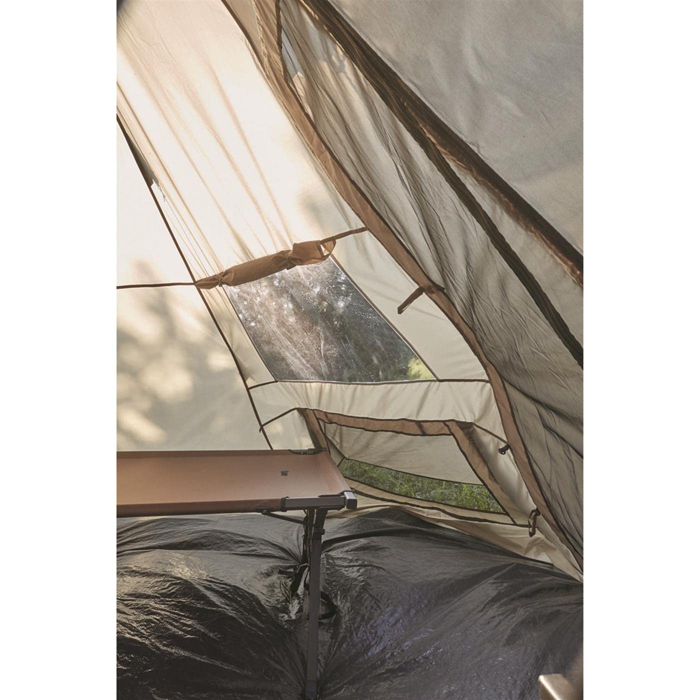 Guide Gear teepee tent family camping night offers cozy shelter.