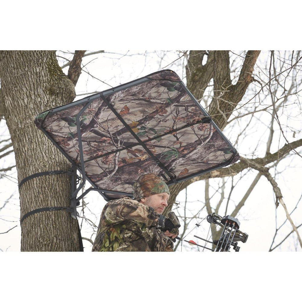 Guide Gear Tree Stand Umbrella camouflage design blends with surroundings for stealth hunting.