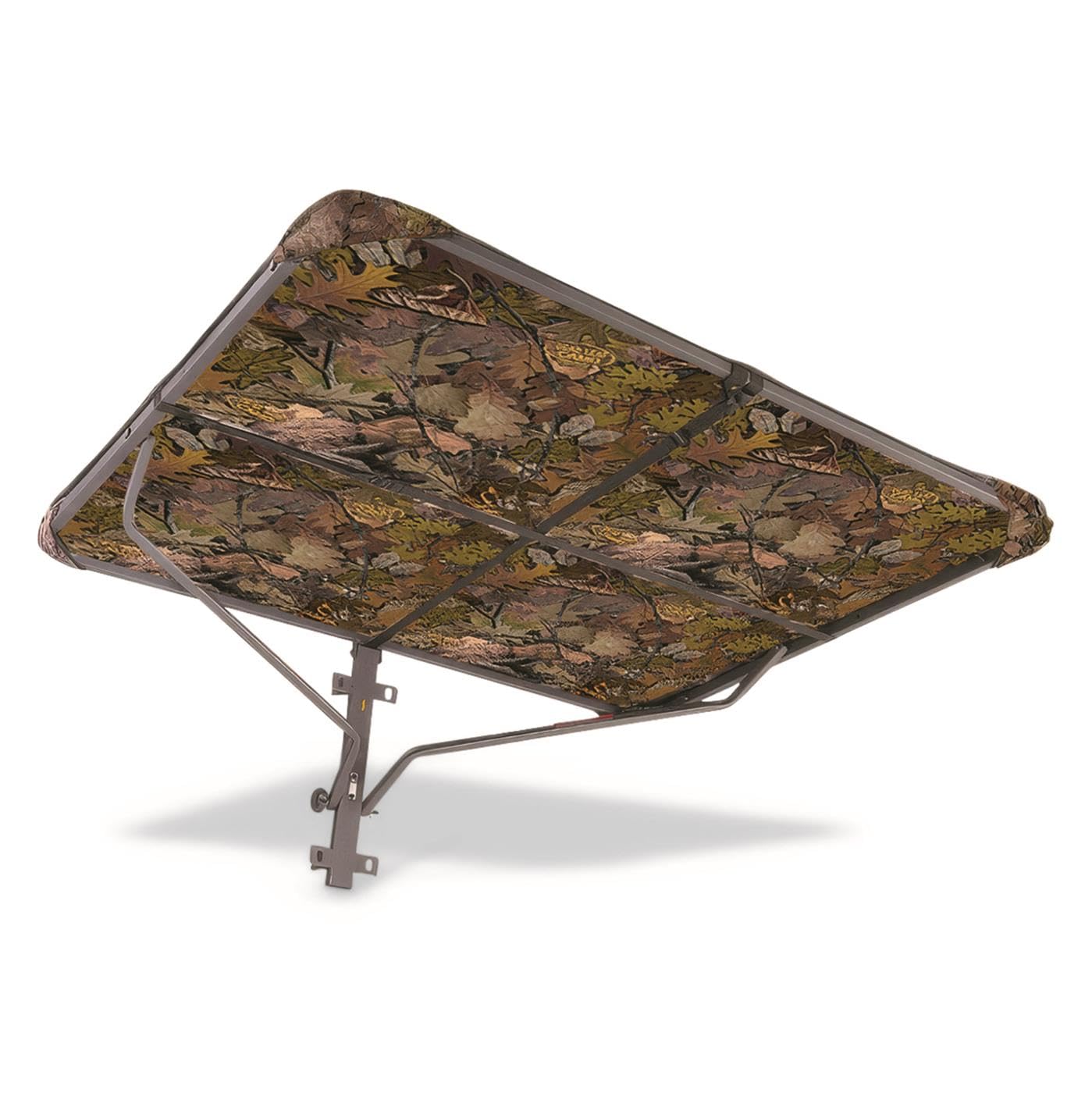Guide Gear Tree Stand Umbrella with steel frame delivers sturdy rain protection for deer hunts.