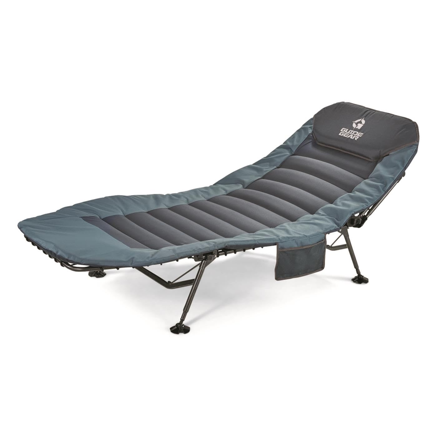 Guide Gear Ultimate Comfort Cot folded side view demonstrating easy transport and compact storage