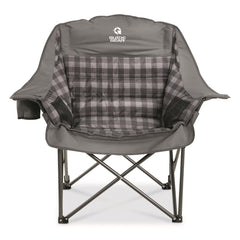 Guide Gear XL camping chair cup holder area demonstrating convenient beverage access