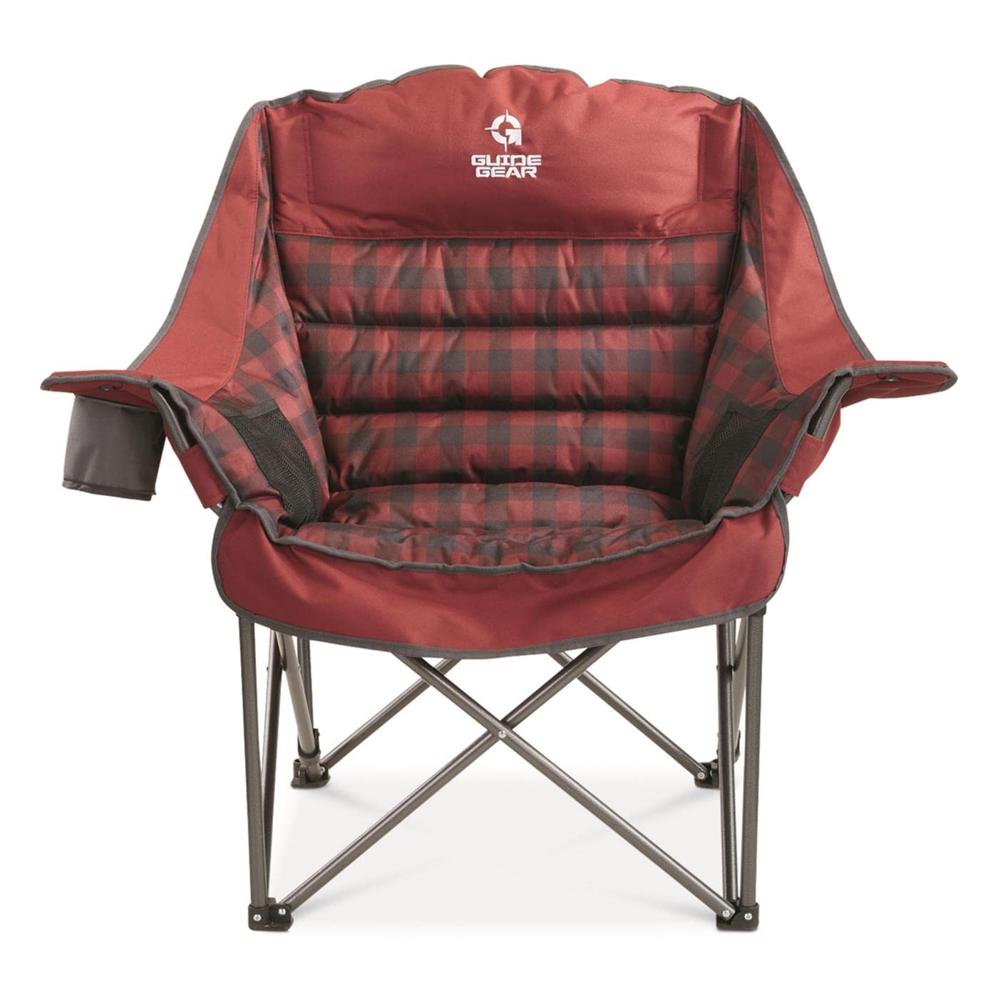 Guide Gear XL chair headrest provides neck support for long seating.