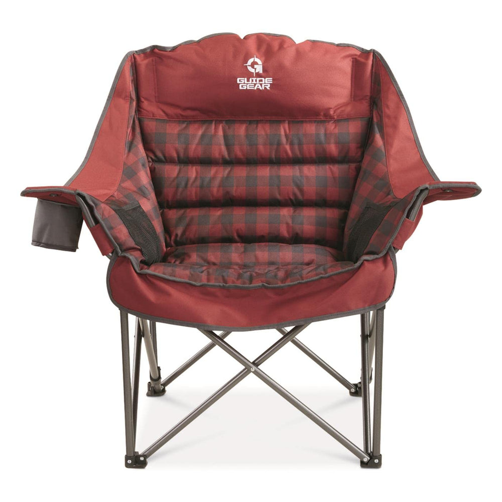 Guide Gear XL chair headrest provides neck support for long seating.