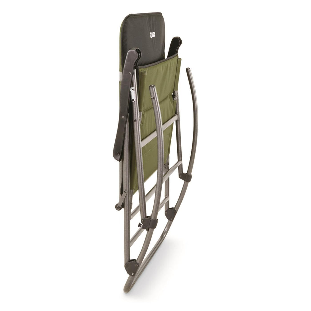 Guide Gear XXL rocking chair folded for easy portability and storage