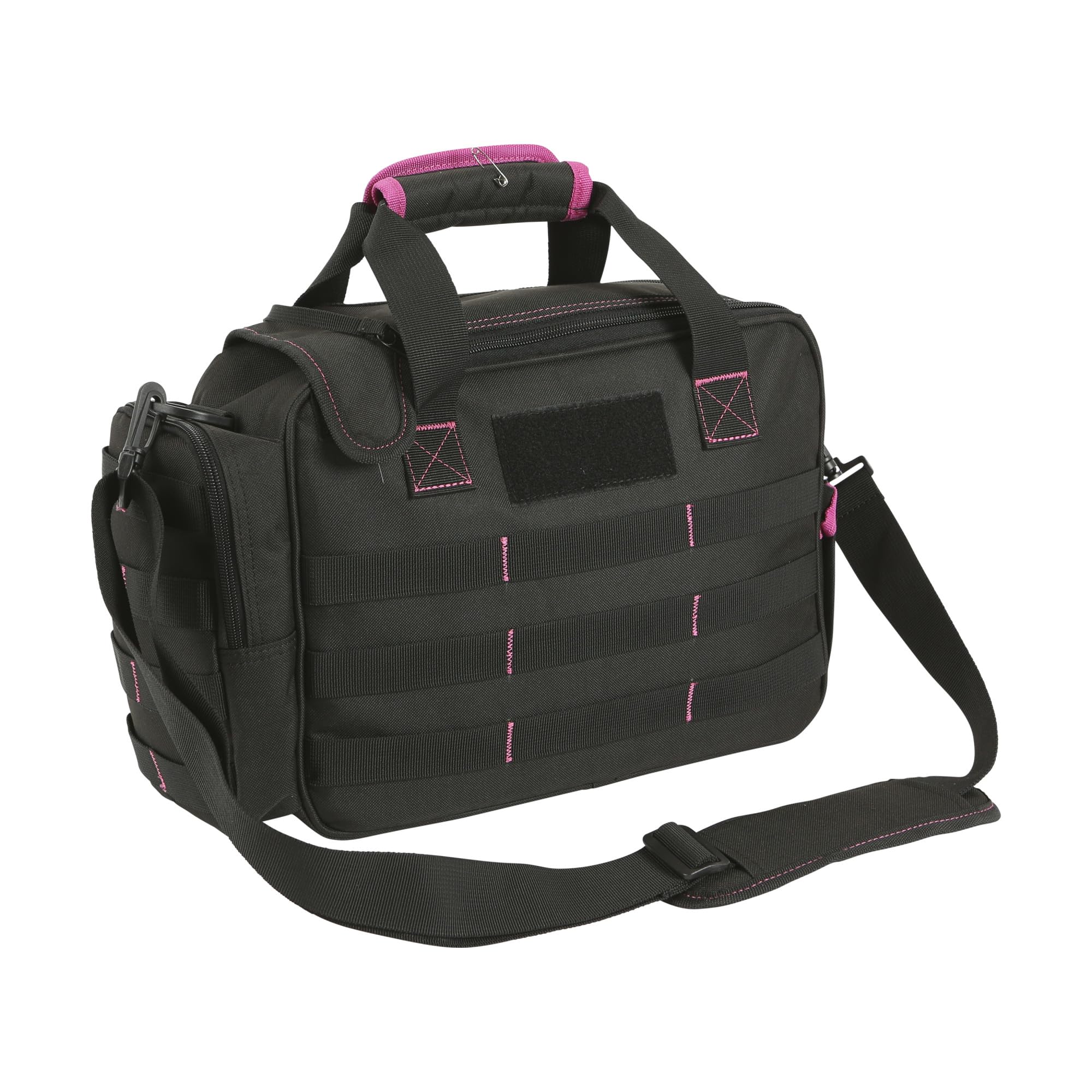 Dolores bag showing MOLLE straps and dual-zippered main compartment