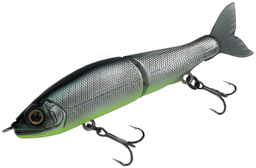 Gan Craft Guncraft Joined Claw S Blue Shad 70mm lure ready for bass fishing, versatile mid-water presentation.
