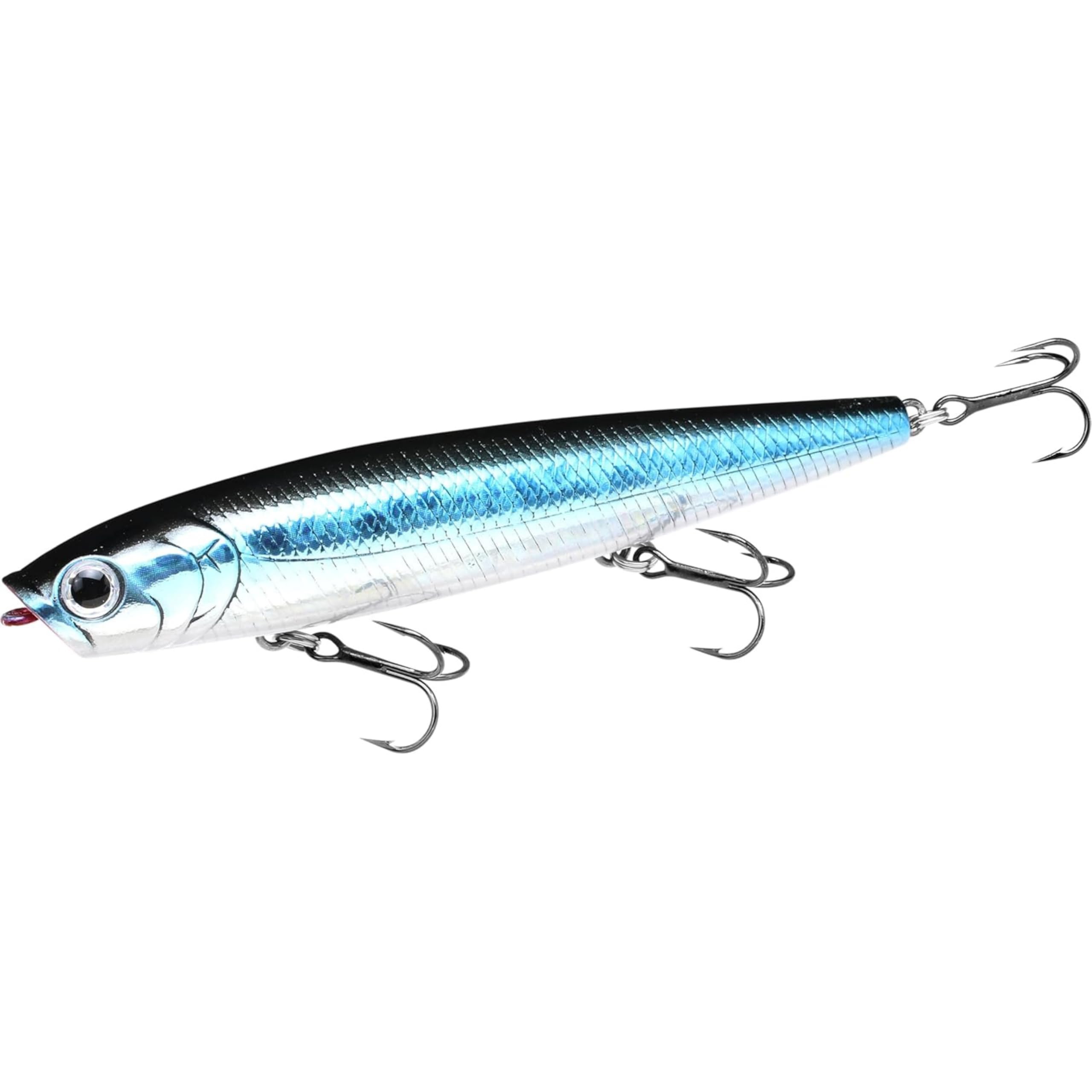 Gunfish 95 4” topwater lure in Aurora Black (052) – front view