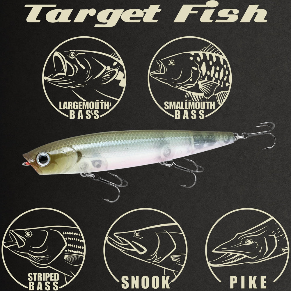 Gunfish 95 attracting bass and trout in freshwater