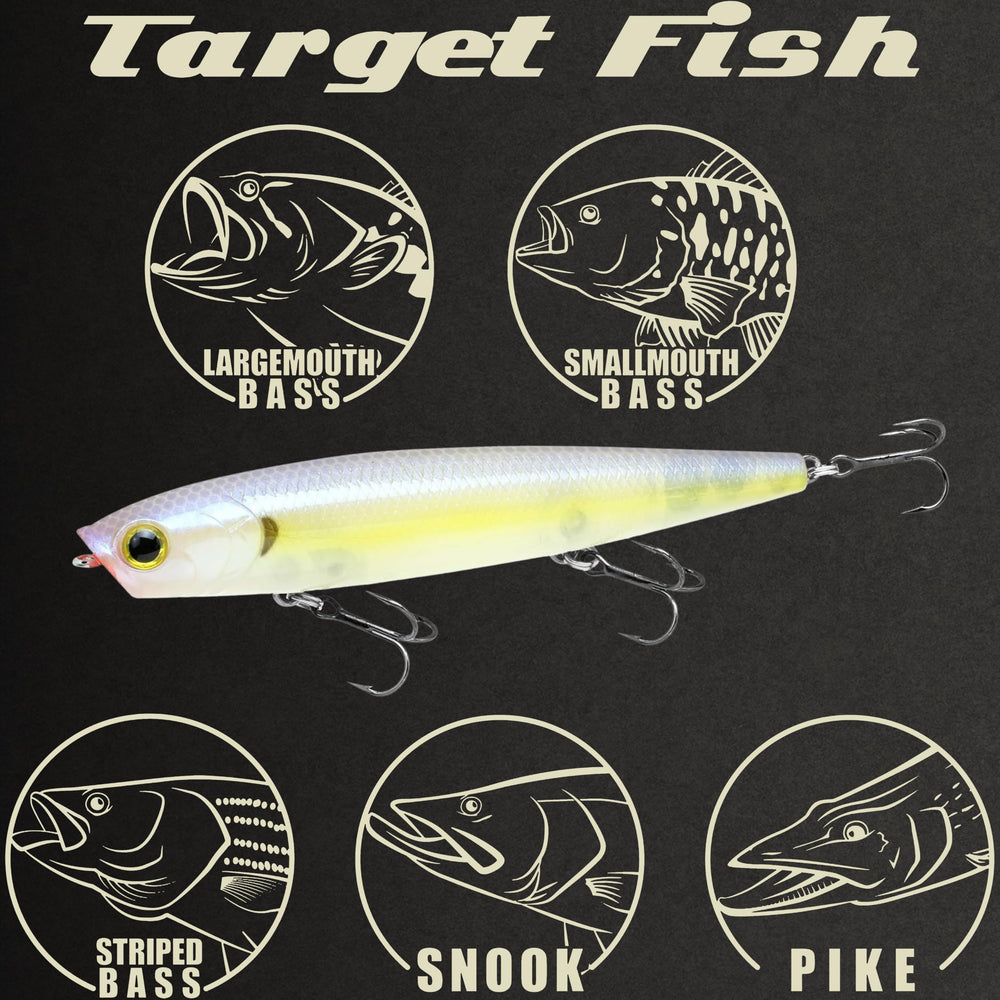 Bass and trout fishing with Gunfish 95 lure