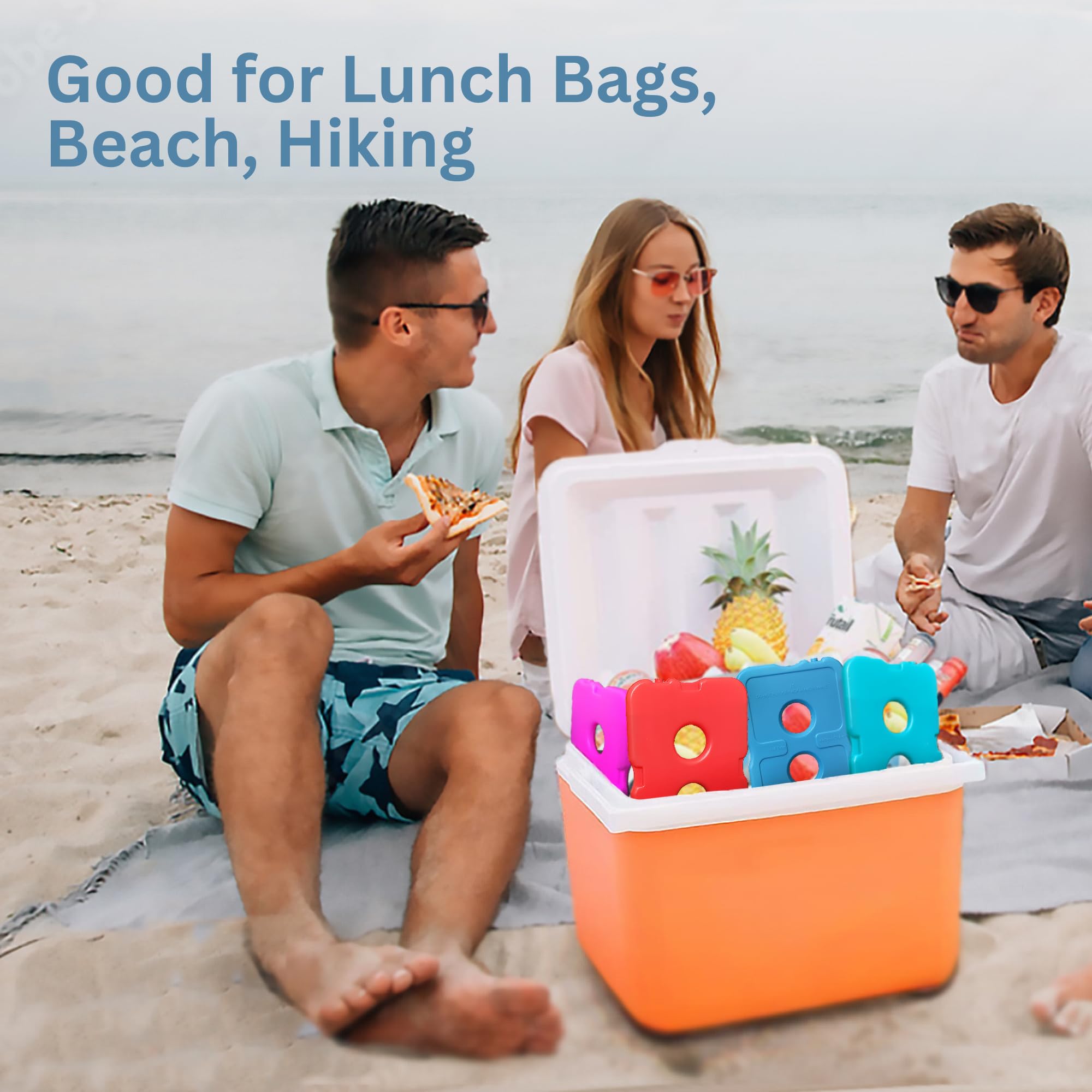 GURIN ice packs ideal for school lunches, beach days, and fishing trips.