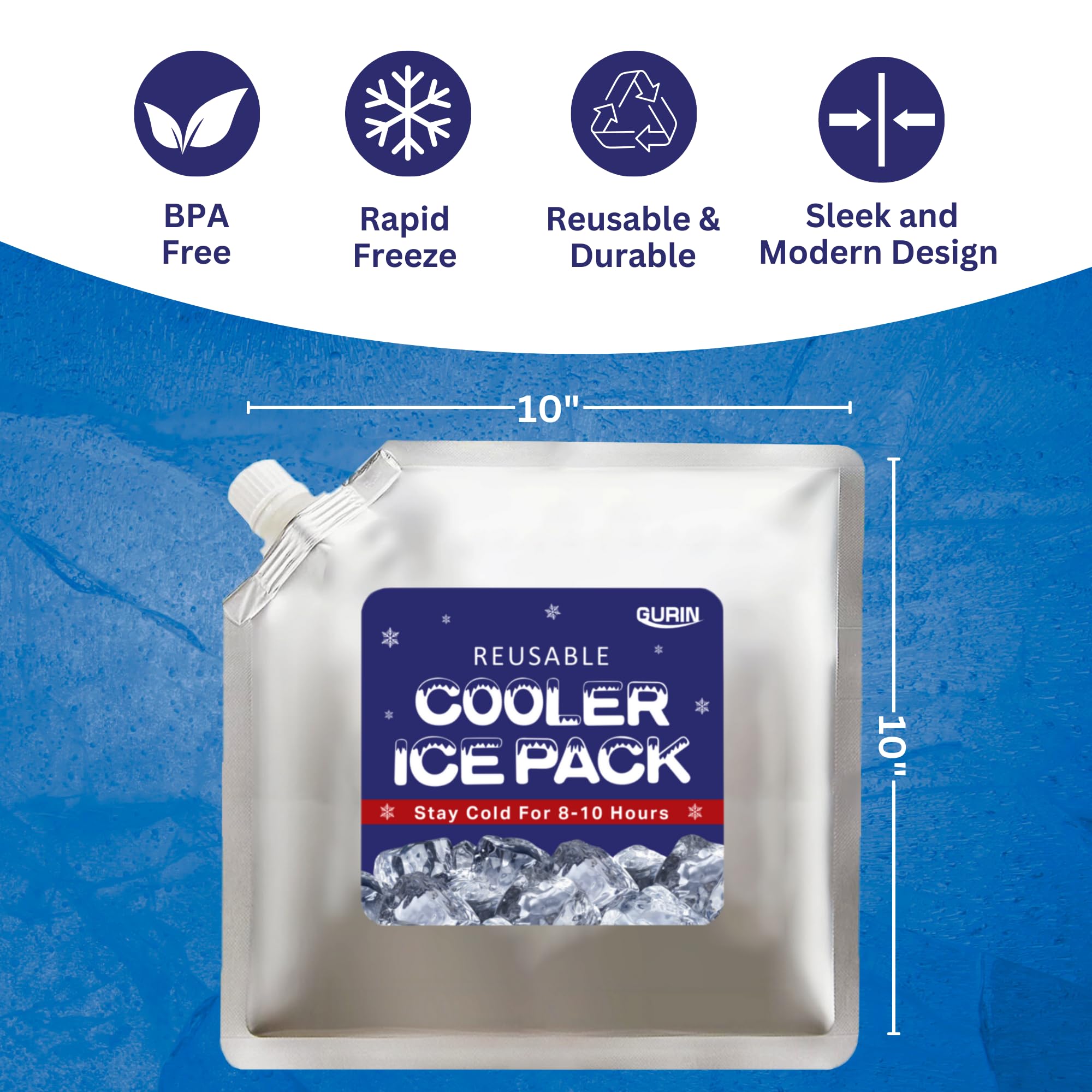 GURIN long-lasting cold for 8–12 hours keeps snacks fresh.
