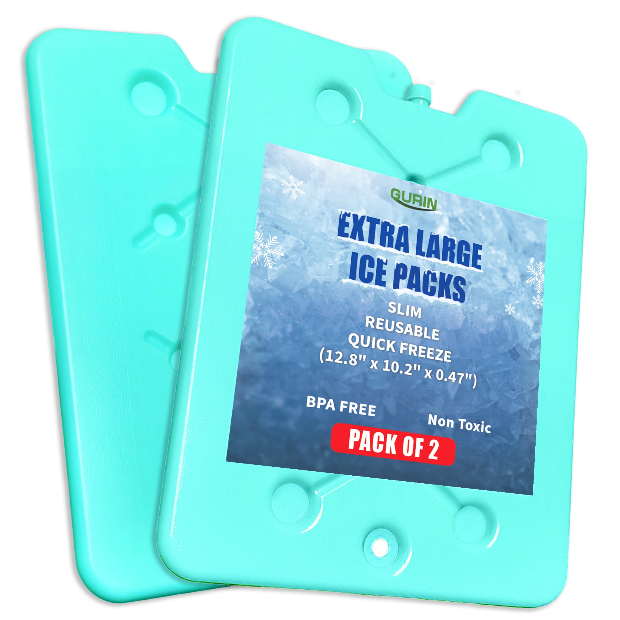 GURIN Reusable Ice Packs — Slim, Long-Lasting Cold for Lunch Boxes, Co ...