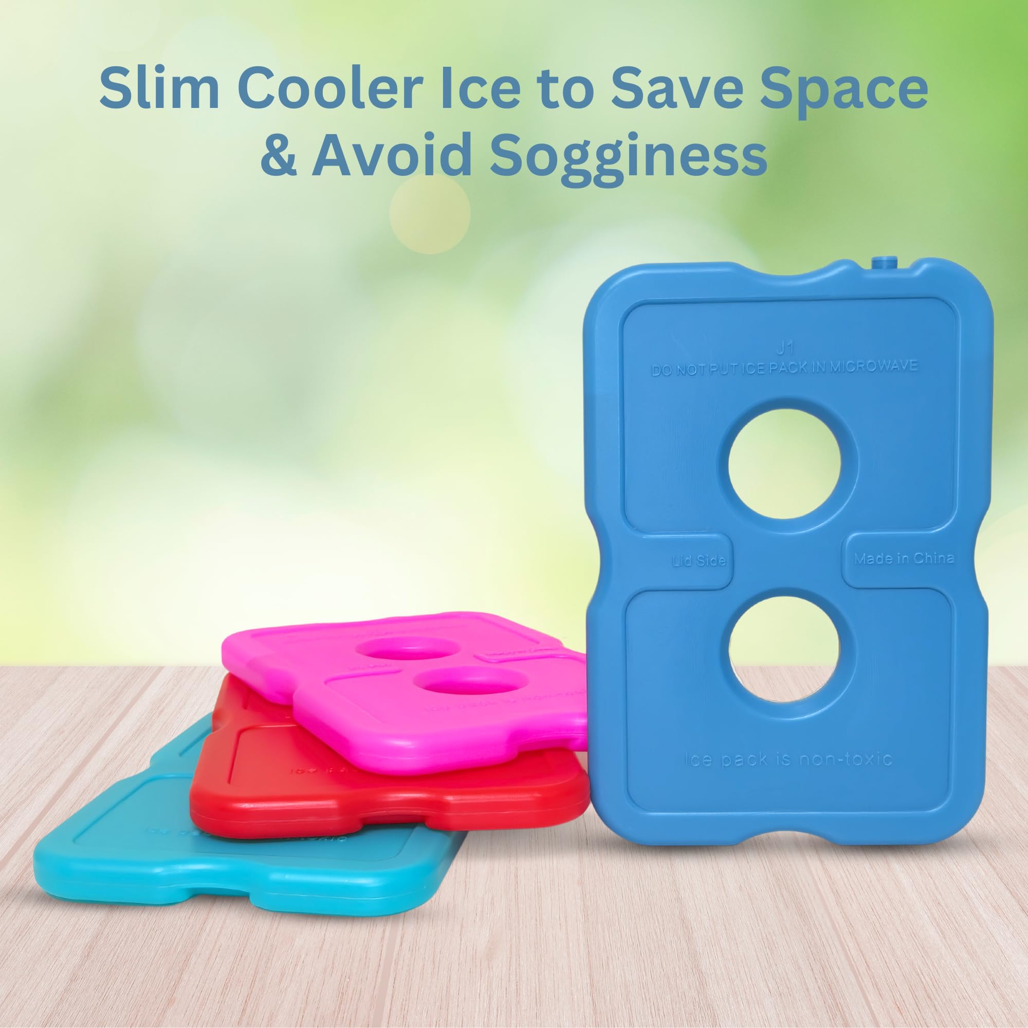 GURIN slim ice packs fit neatly in bags or coolers to save space.