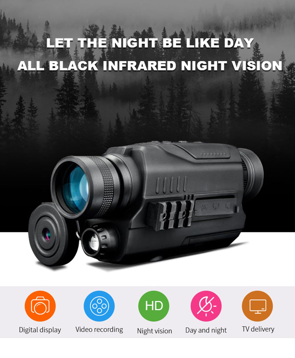 Guune night vision monocular with 850nm IR light boosts target identification in darkness