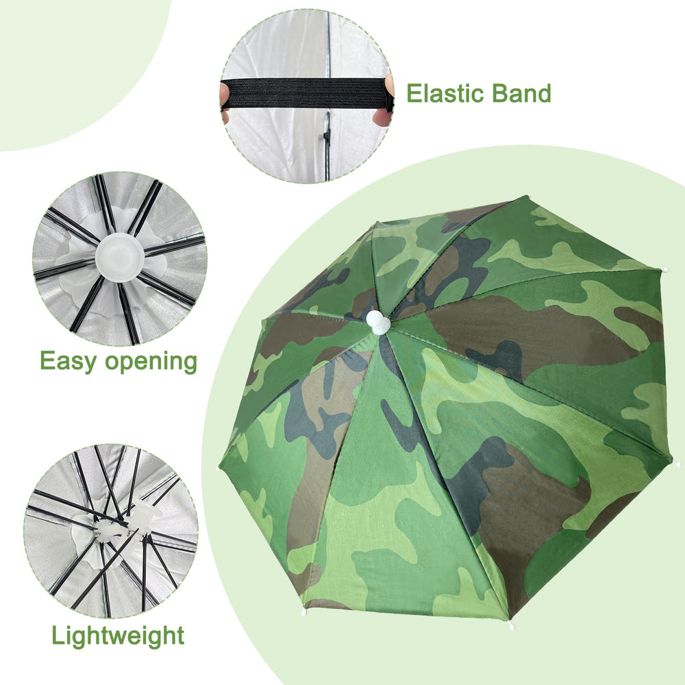 Close-up of adjustable headband on a Guyuyii umbrella hat showing 20–23 inch fit.
