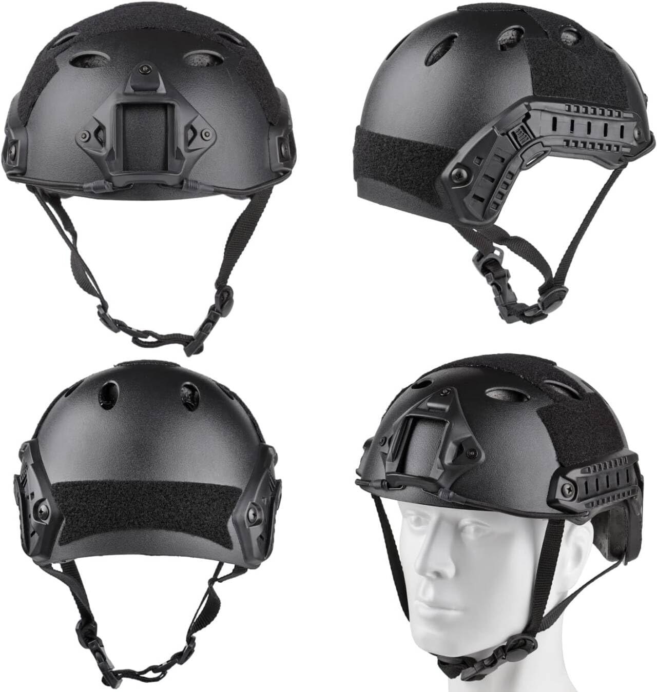 GVAKVTGK airsoft helmet side rails attachment for accessories
