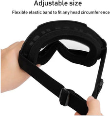 GVAKVTGK full-face mask lens close-up highlighting scratch-resistant polycarbonate lens