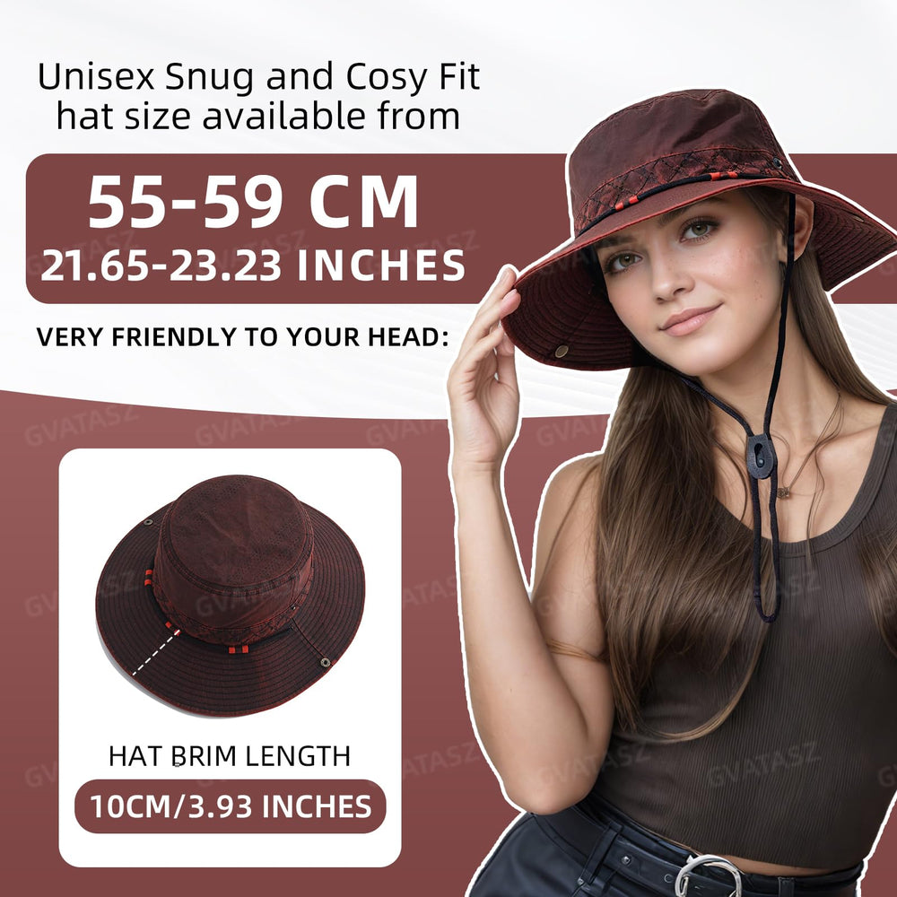 Adjustable chin strap on Gvatasz yellow sun hat