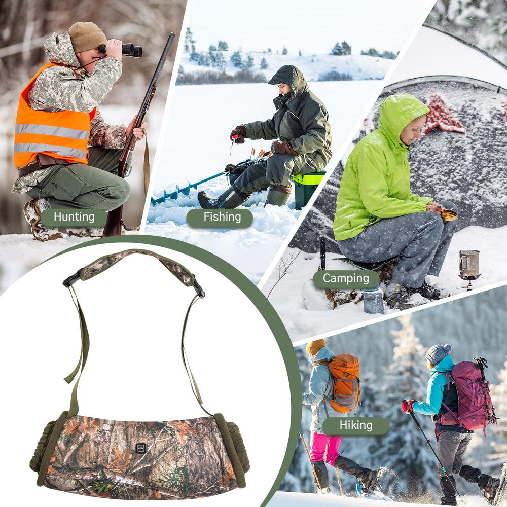 GVDV heated hand-warmer pouch close-up fleece lining emphasizes softness and comfort