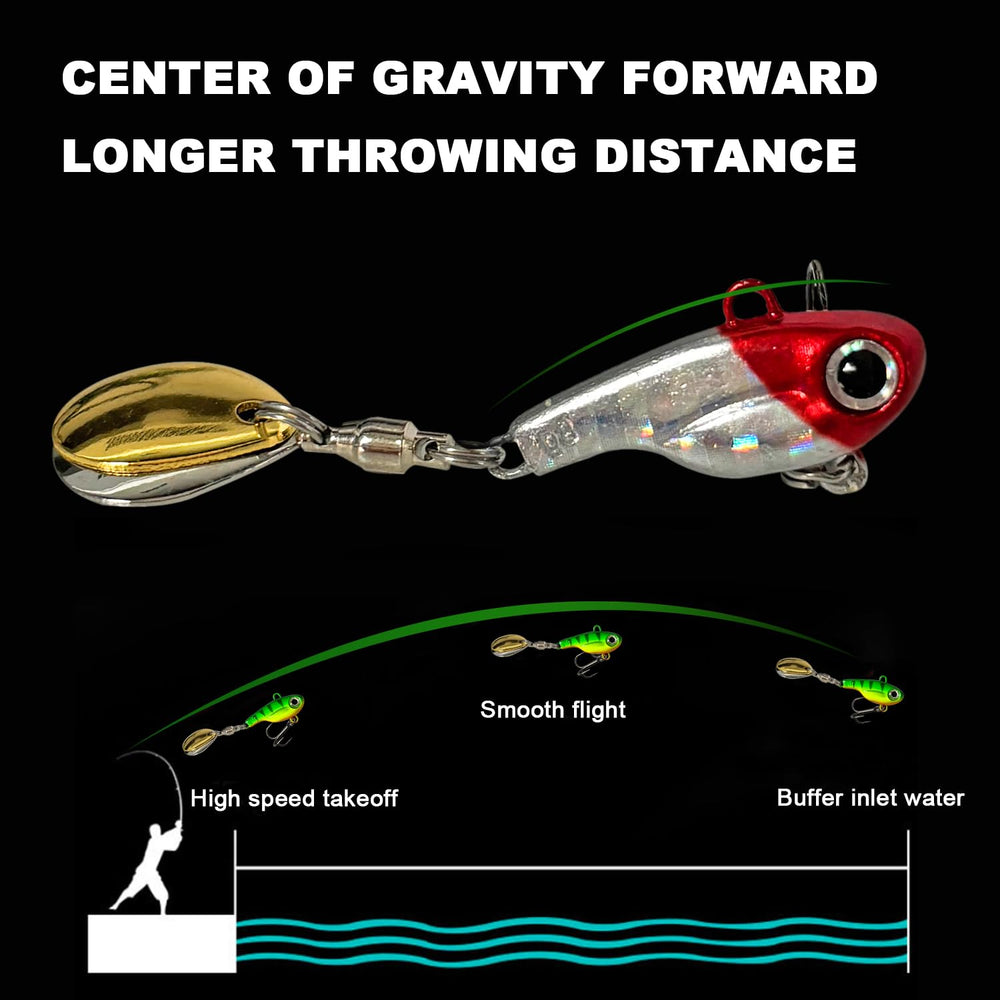 Gxamz Tail Spinner lure treble hook close-up