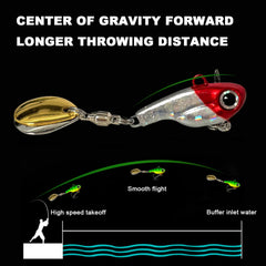 Gxamz Tail Spinner lure treble hook close-up