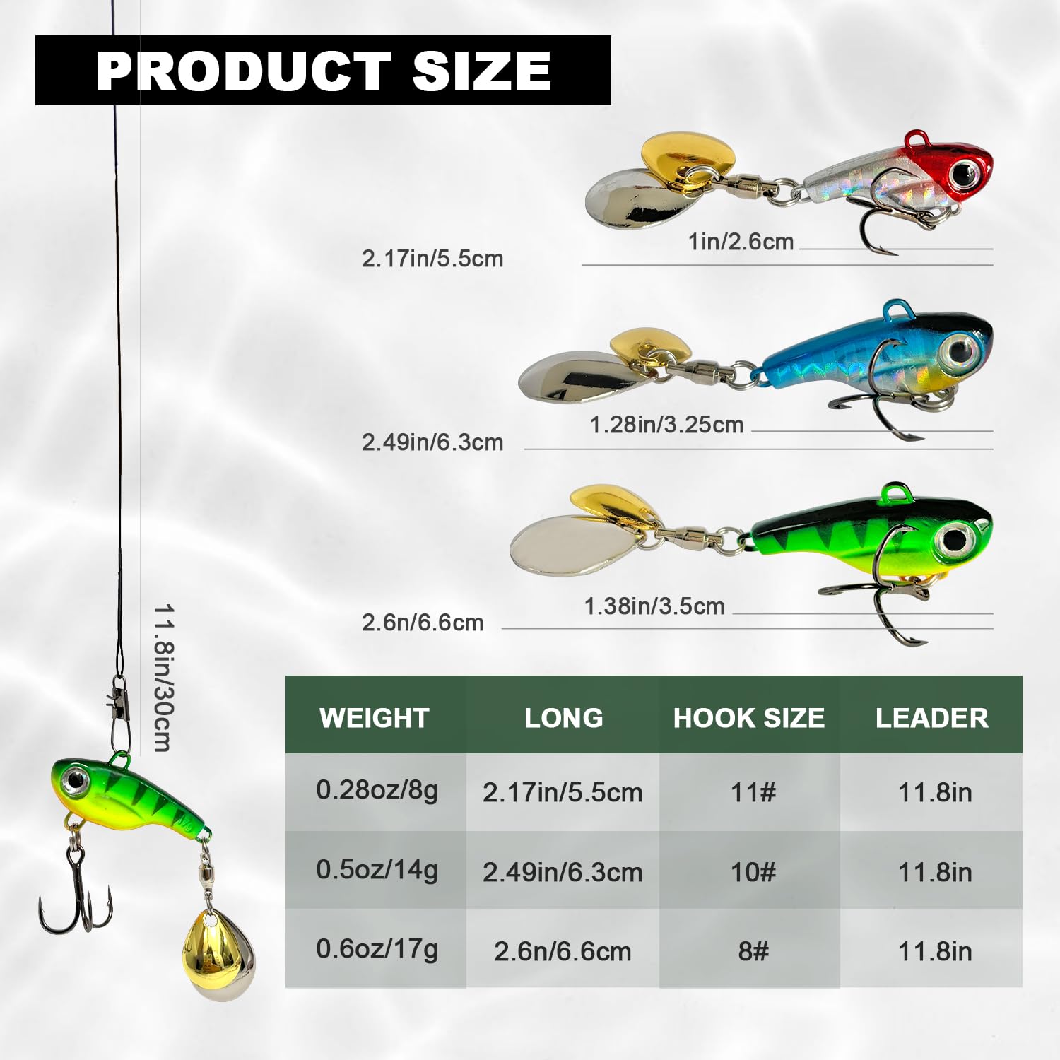 Gxamz Tail Spinner lure - side view