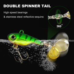 Gxamz Tail Spinner lure - top view
