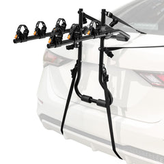 GYMAX 3-bike trunk rack folded for compact storage and easy transport