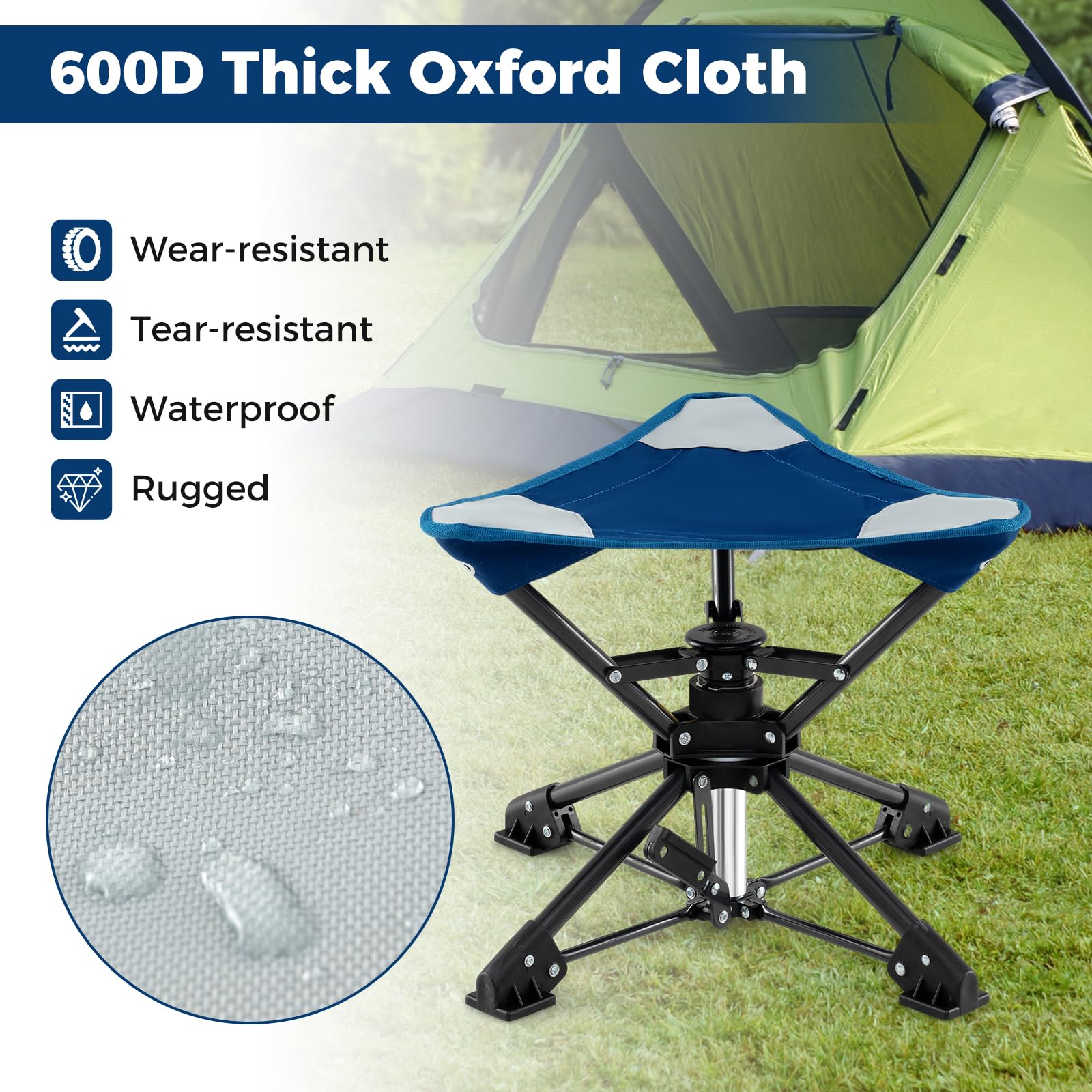 GYMAX 600D Oxford seat is waterproof and tear-resistant