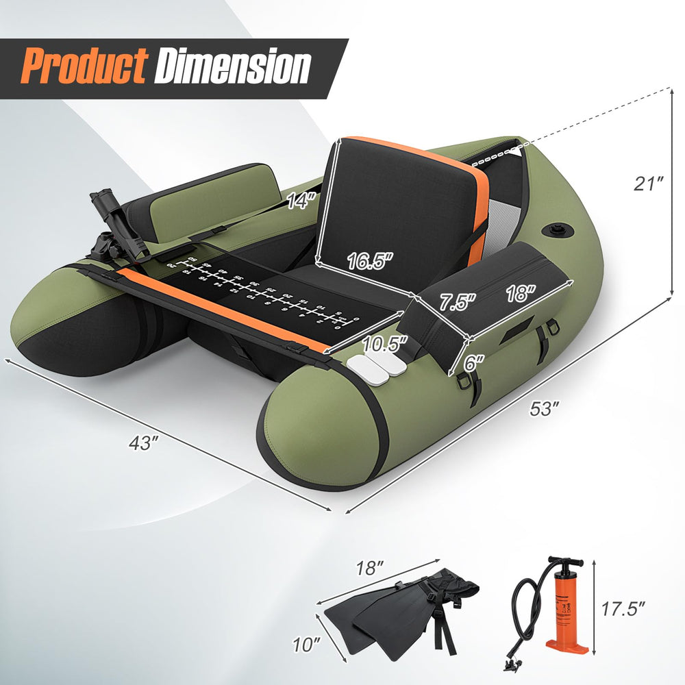 GYMAX 600D polyester with PVC interior ensures durable buoyancy.