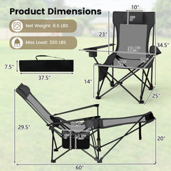 GYMAX adjustable backrest with four positions for customized comfort outside