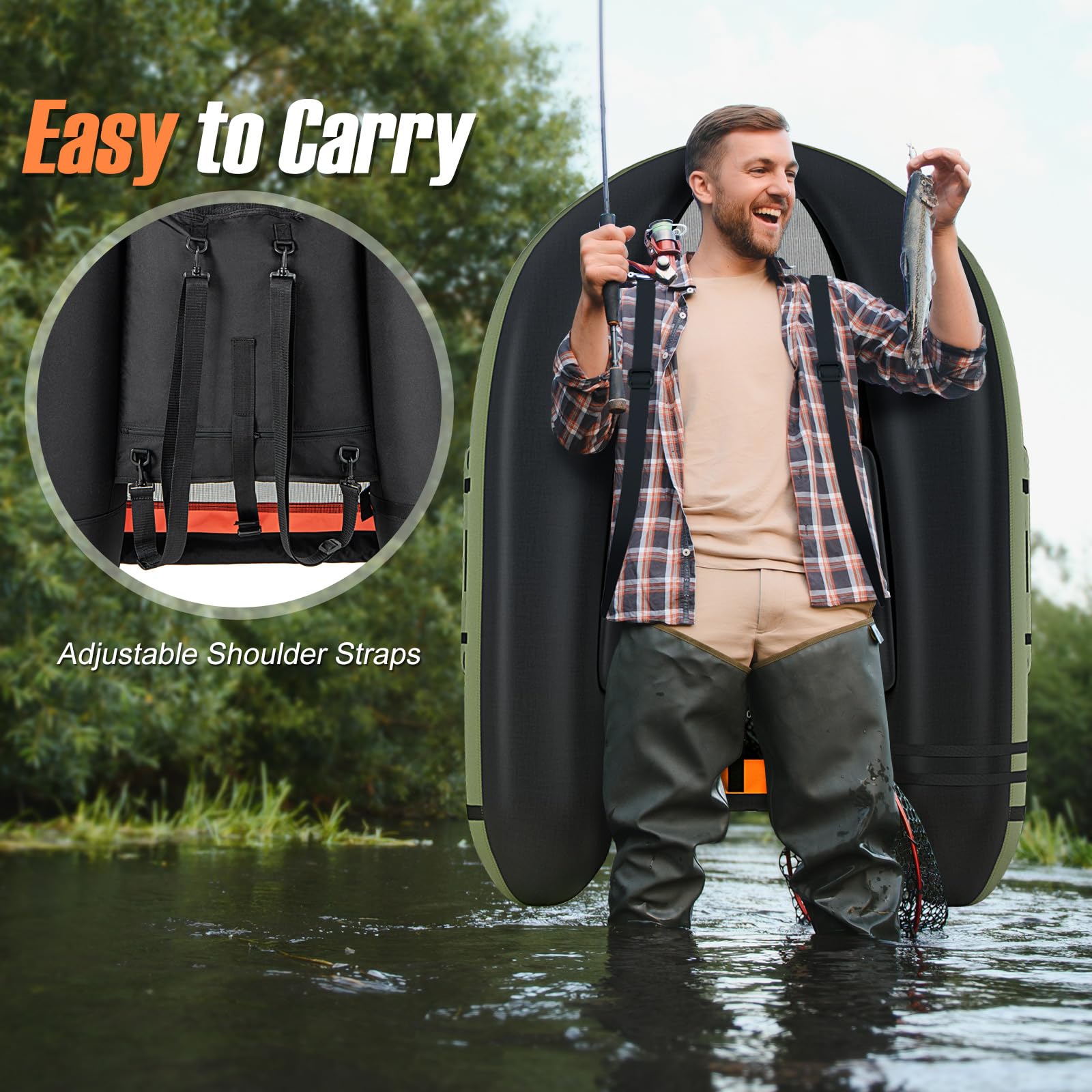 GYMAX aluminum paddle enables smooth water traversal.