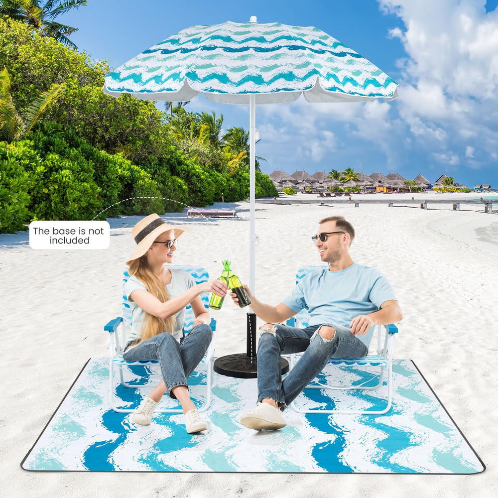 GYMAX folding beach chairs provide sturdy support up to 330 lbs.