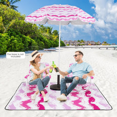 GYMAX folding beach chair ready for quick setup and comfort.