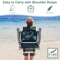 GYMAX Beach Chair towel bar adds convenient drying space